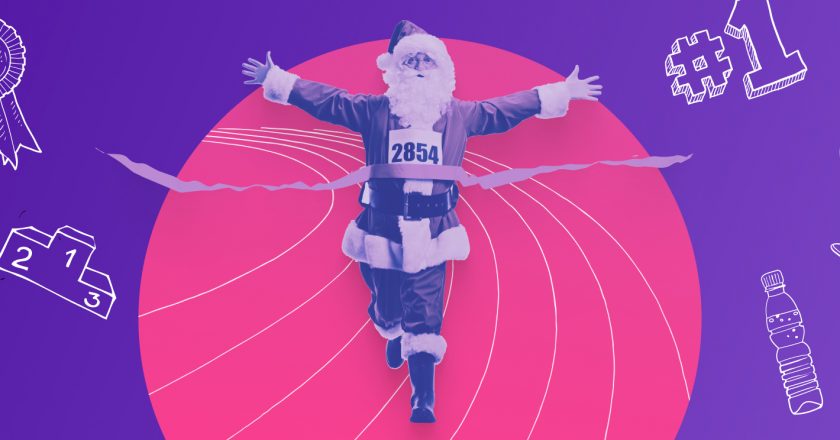 Charity santa run banner